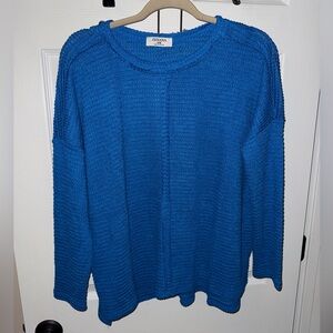 Zenana Outfitters Vibrant Blue Crew Neck Sweater